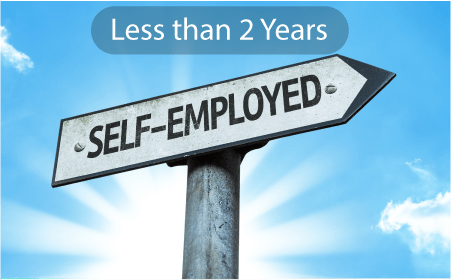 1 year self employed mortgage.  Under 24 months.